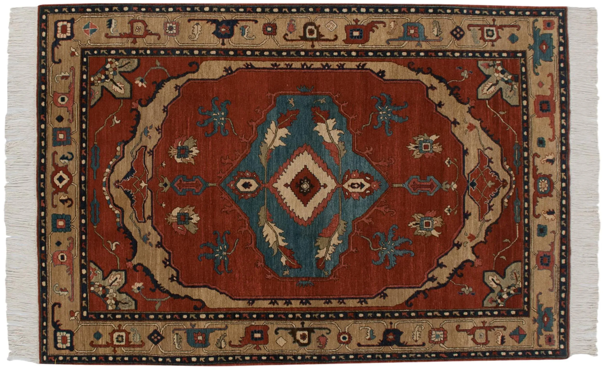 6x9 Vintage Armenian Serapi Design Carpet