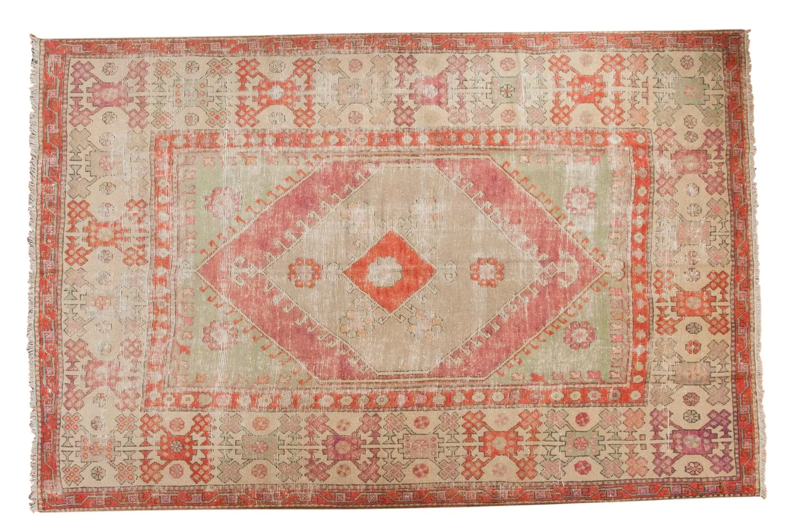 6x9 Vintage Distressed Oushak Carpet