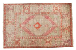 6x9 Vintage Distressed Oushak Carpet