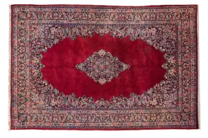 6x9 Vintage Sarouk Carpet