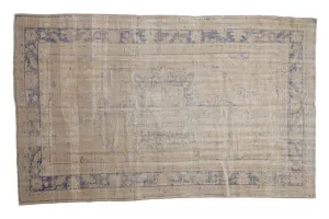 6x9.5 Vintage Distressed Oushak Carpet