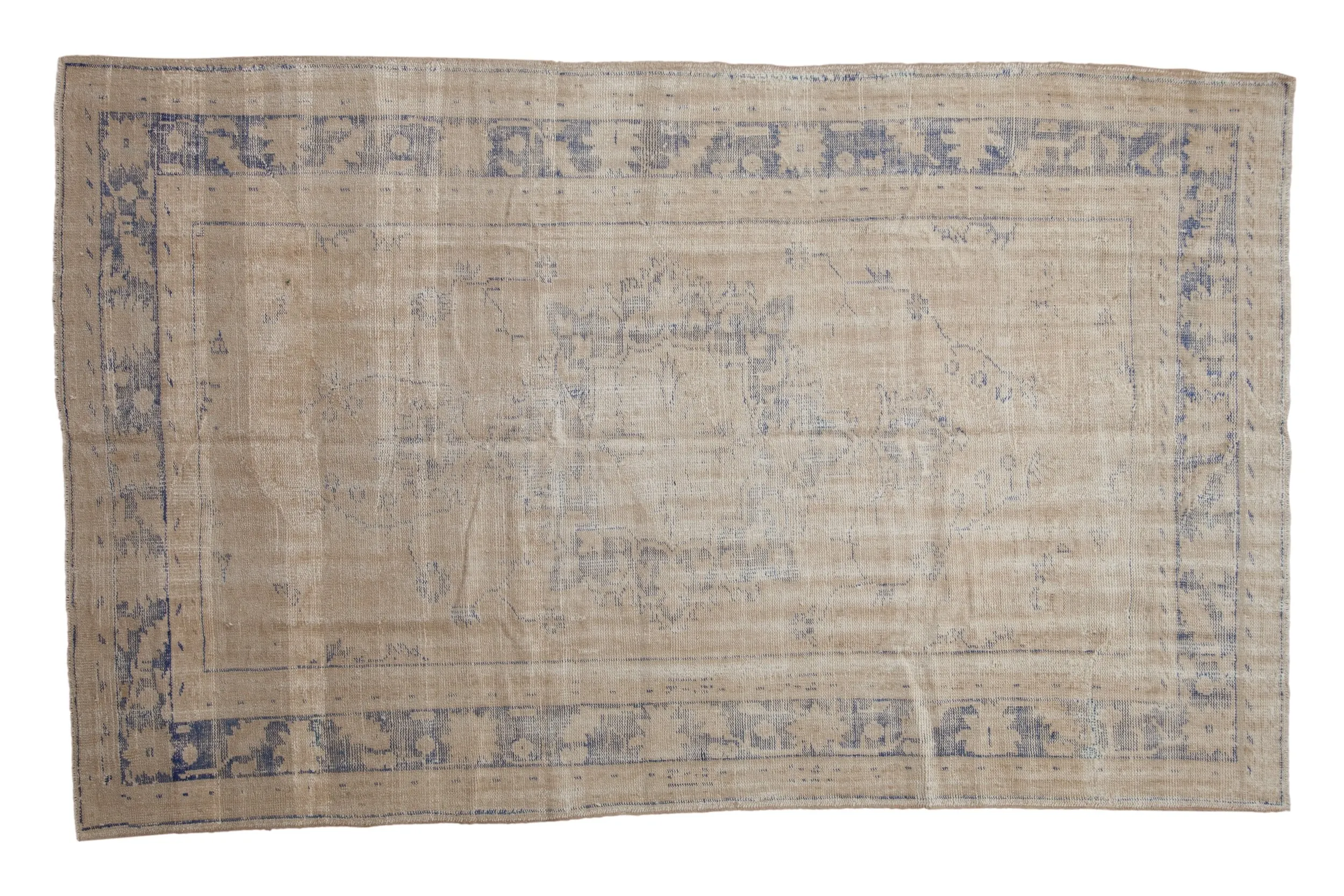 6x9.5 Vintage Distressed Oushak Carpet