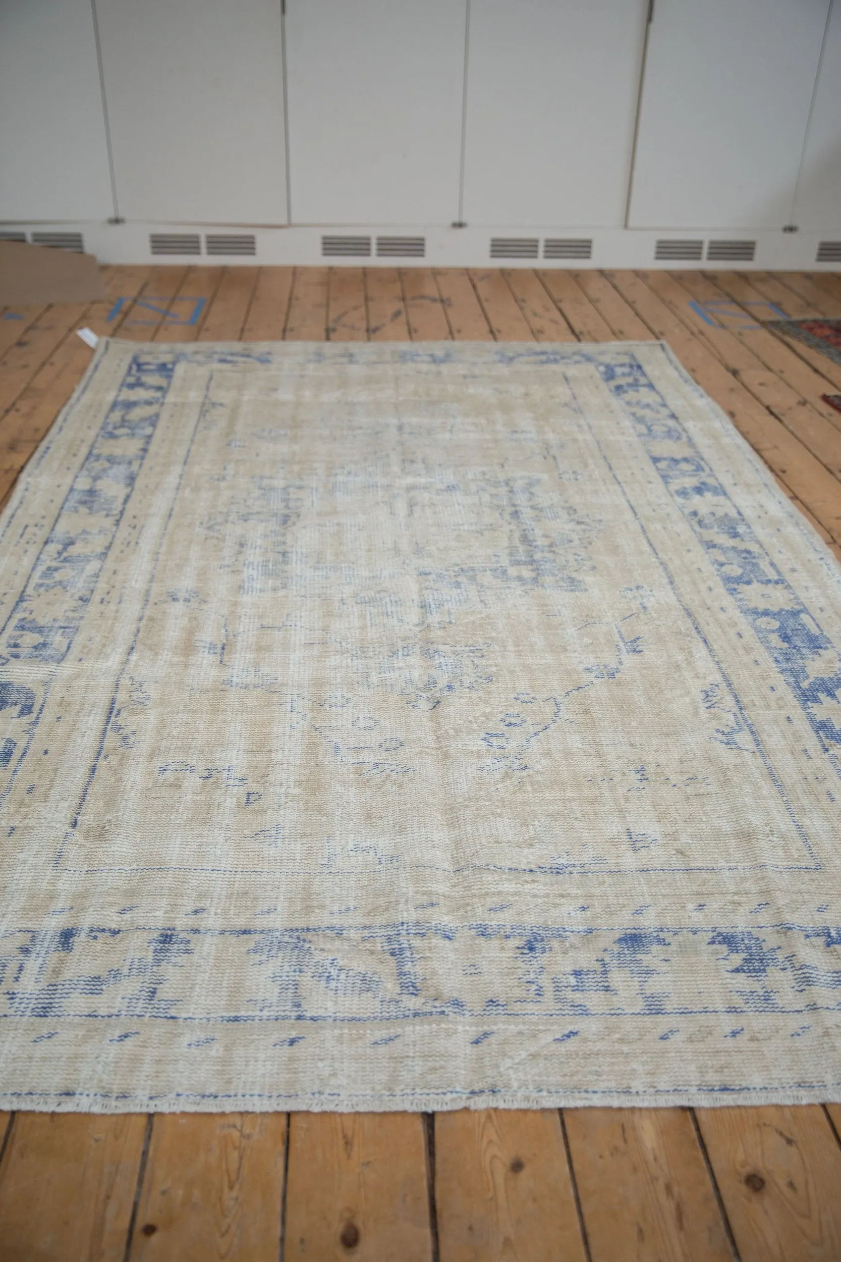 6x9.5 Vintage Distressed Oushak Carpet