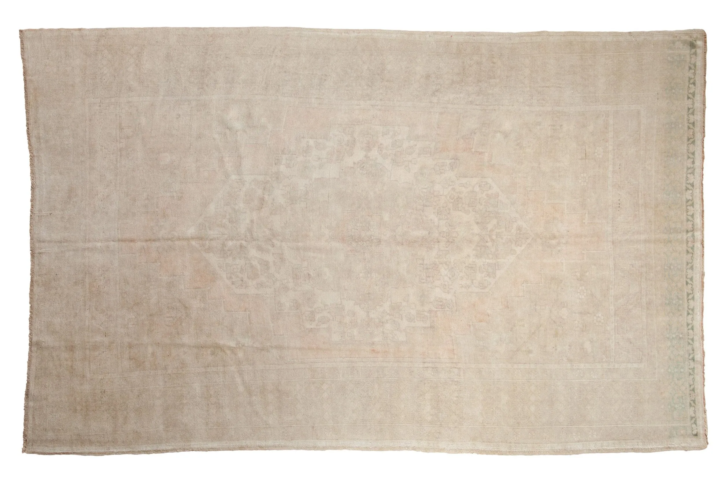 6x9.5 Vintage Distressed Oushak Carpet
