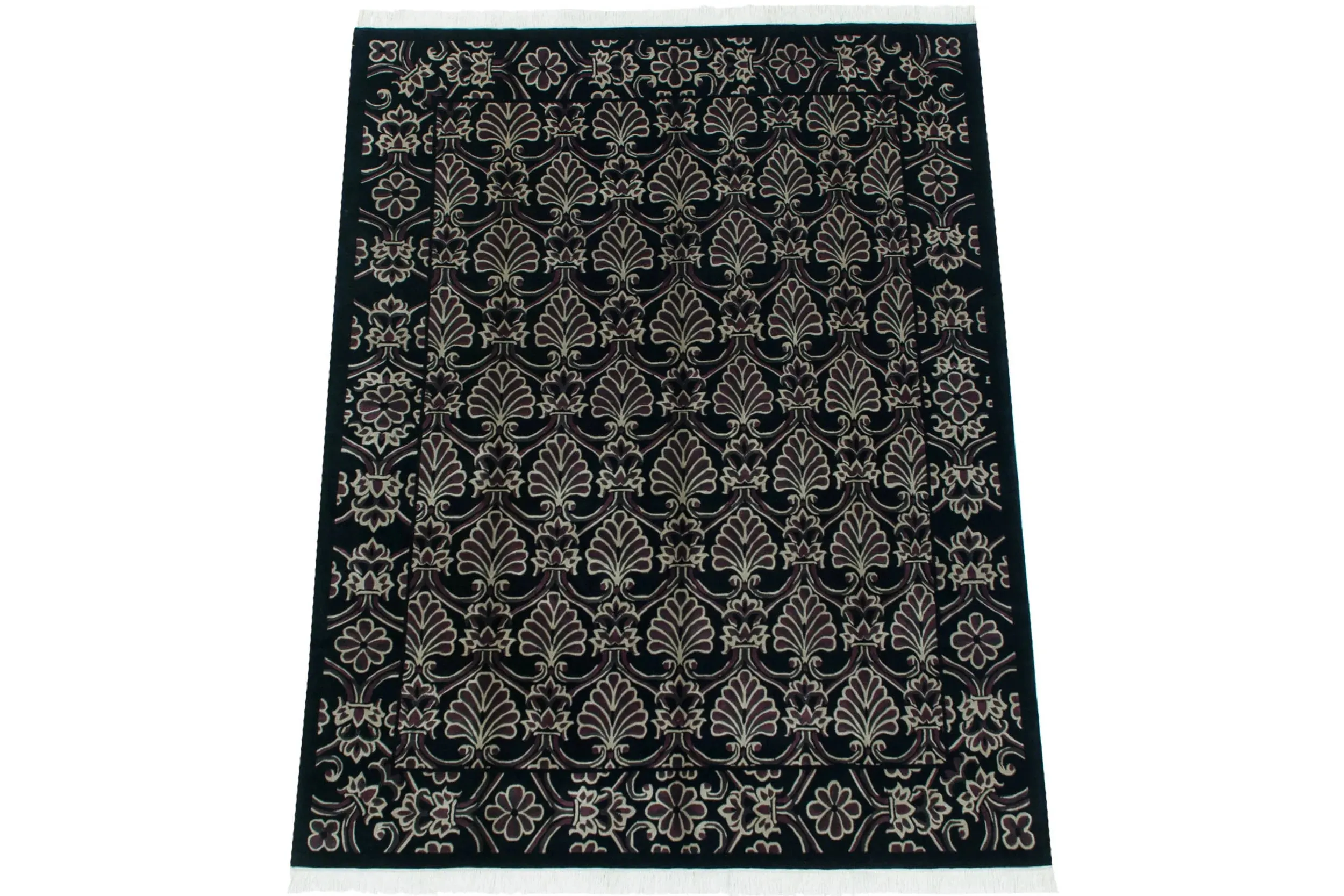 7.5x10 Vintage Indian Damask Design Carpet