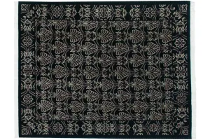 7.5x10 Vintage Indian Damask Design Carpet