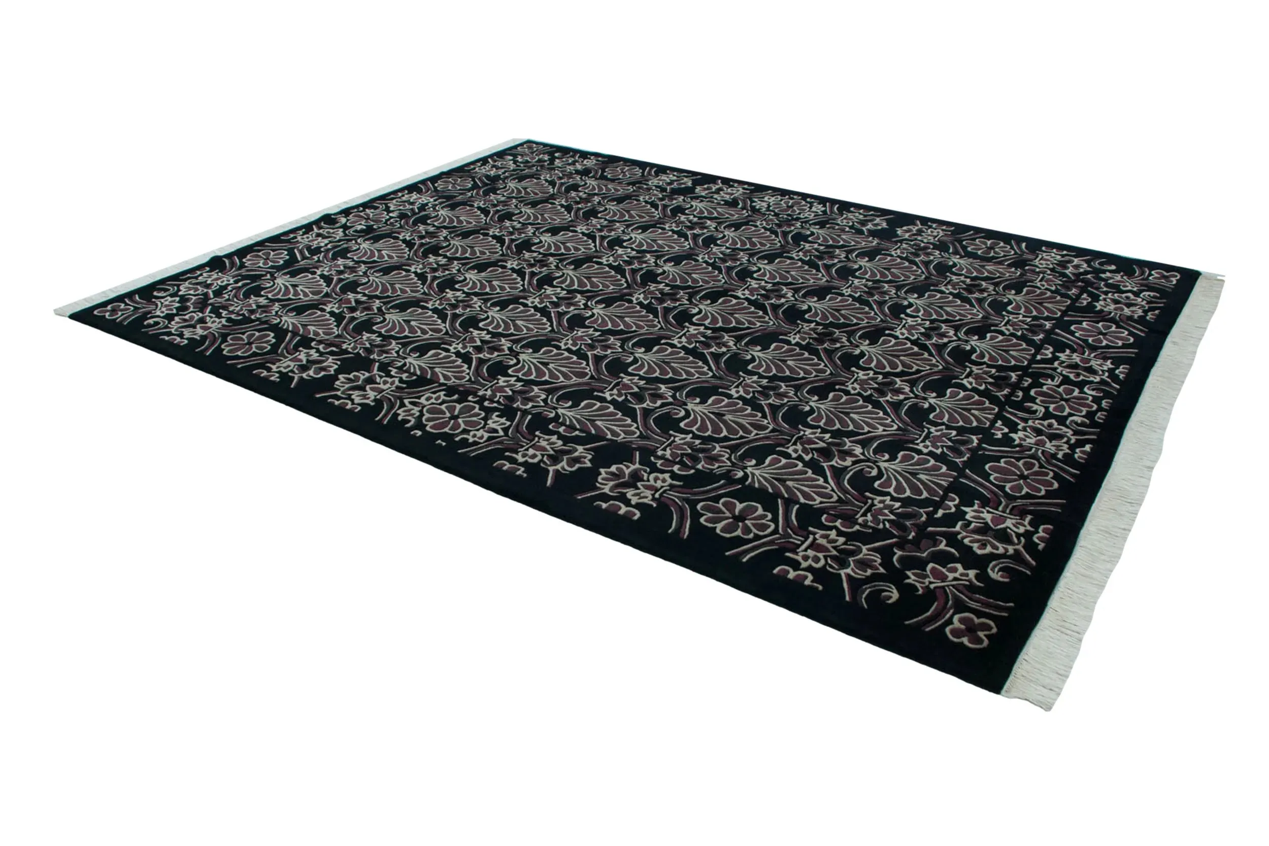 7.5x10 Vintage Indian Damask Design Carpet