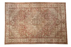 7x10 Vintage Distressed Baktiari Carpet
