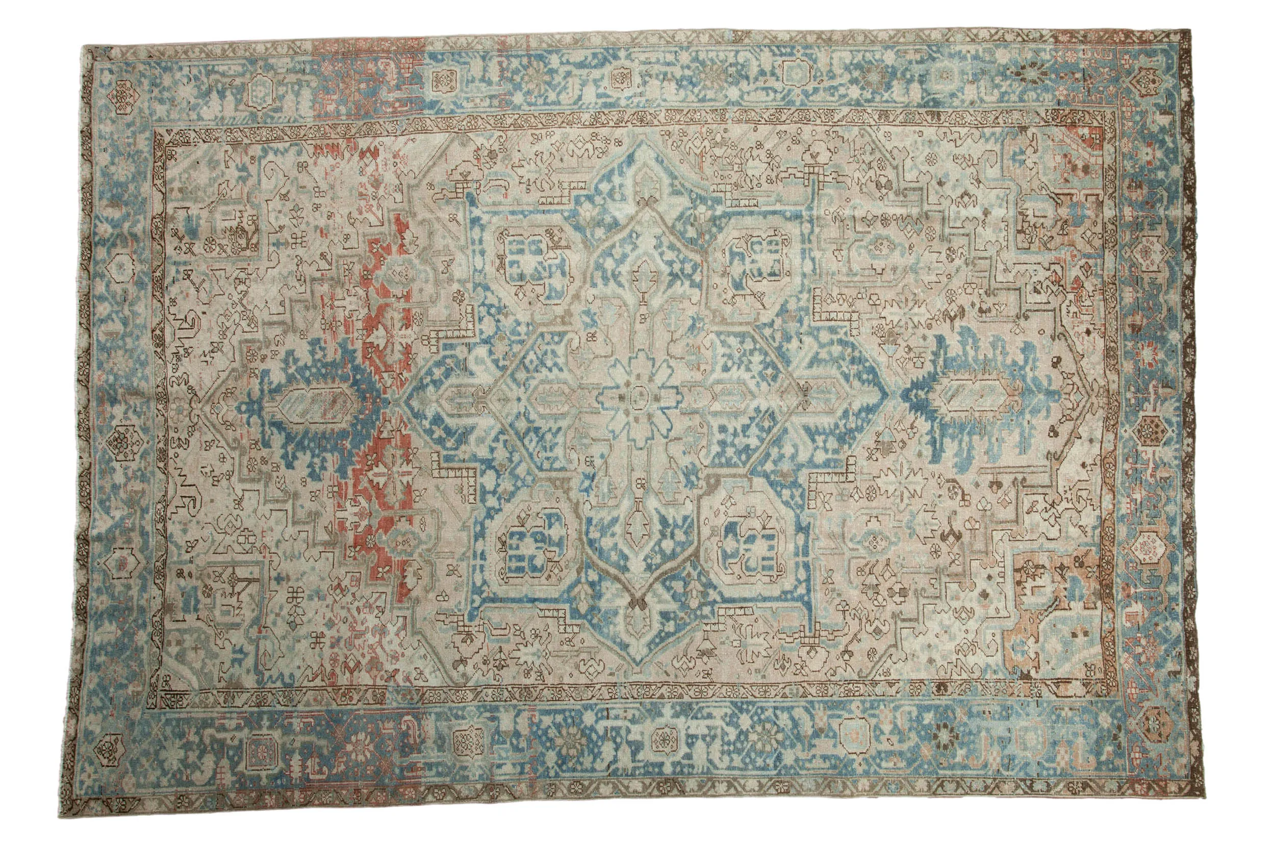 8.5x12.5 Vintage Distressed Mehrivan Carpet