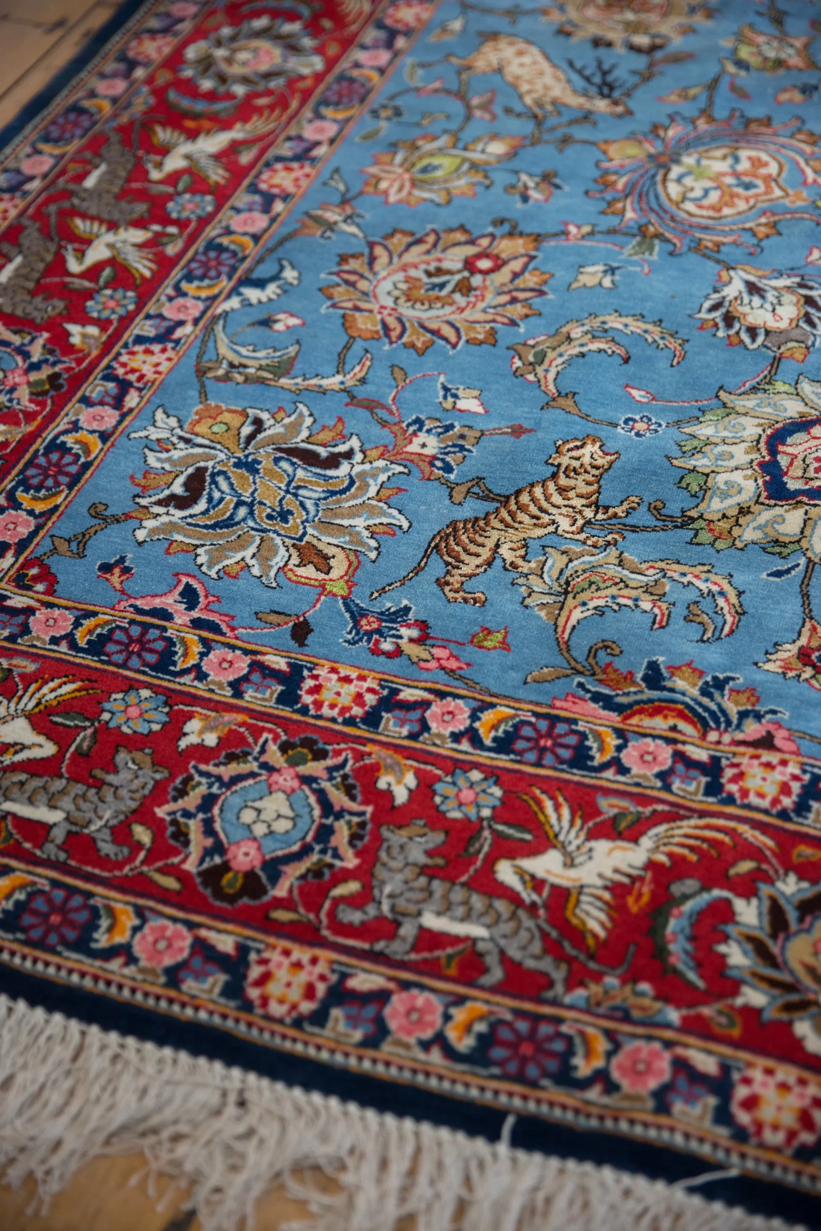 8.5x13 Vintage Qom Carpet