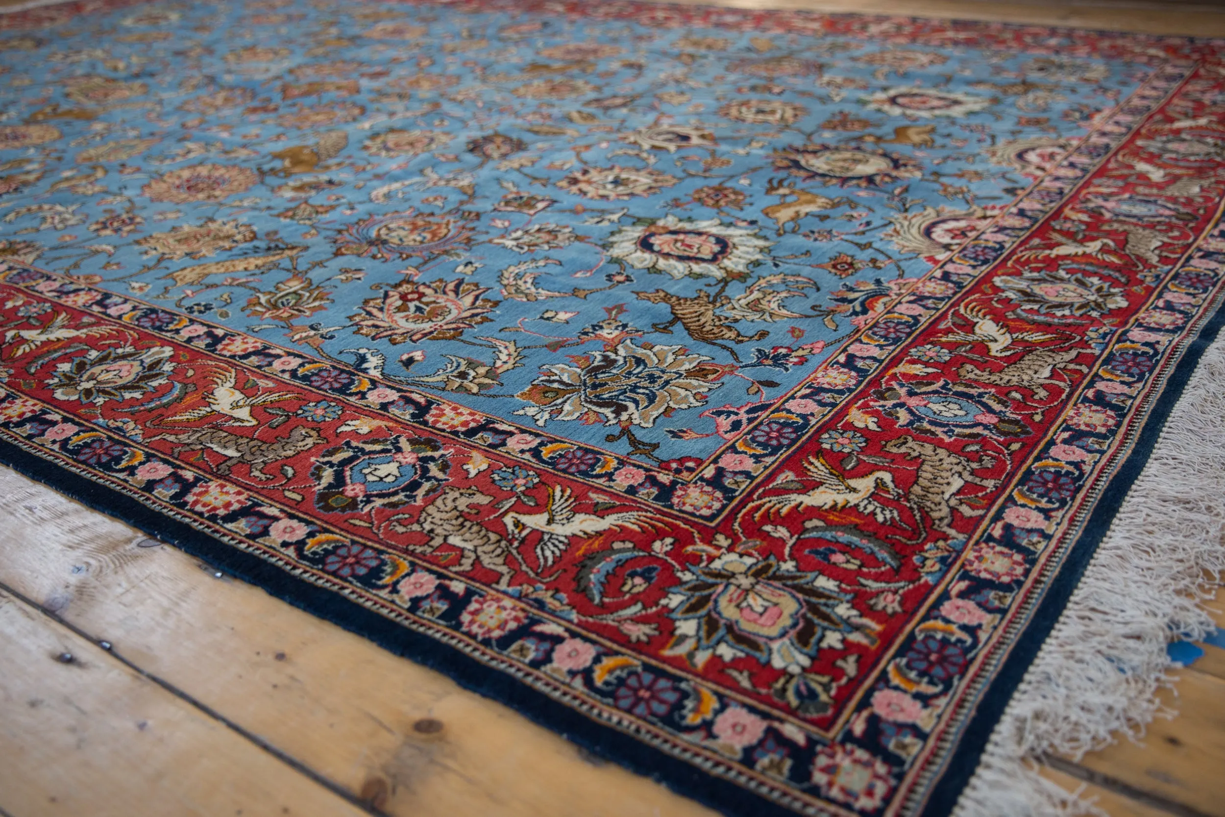 8.5x13 Vintage Qom Carpet