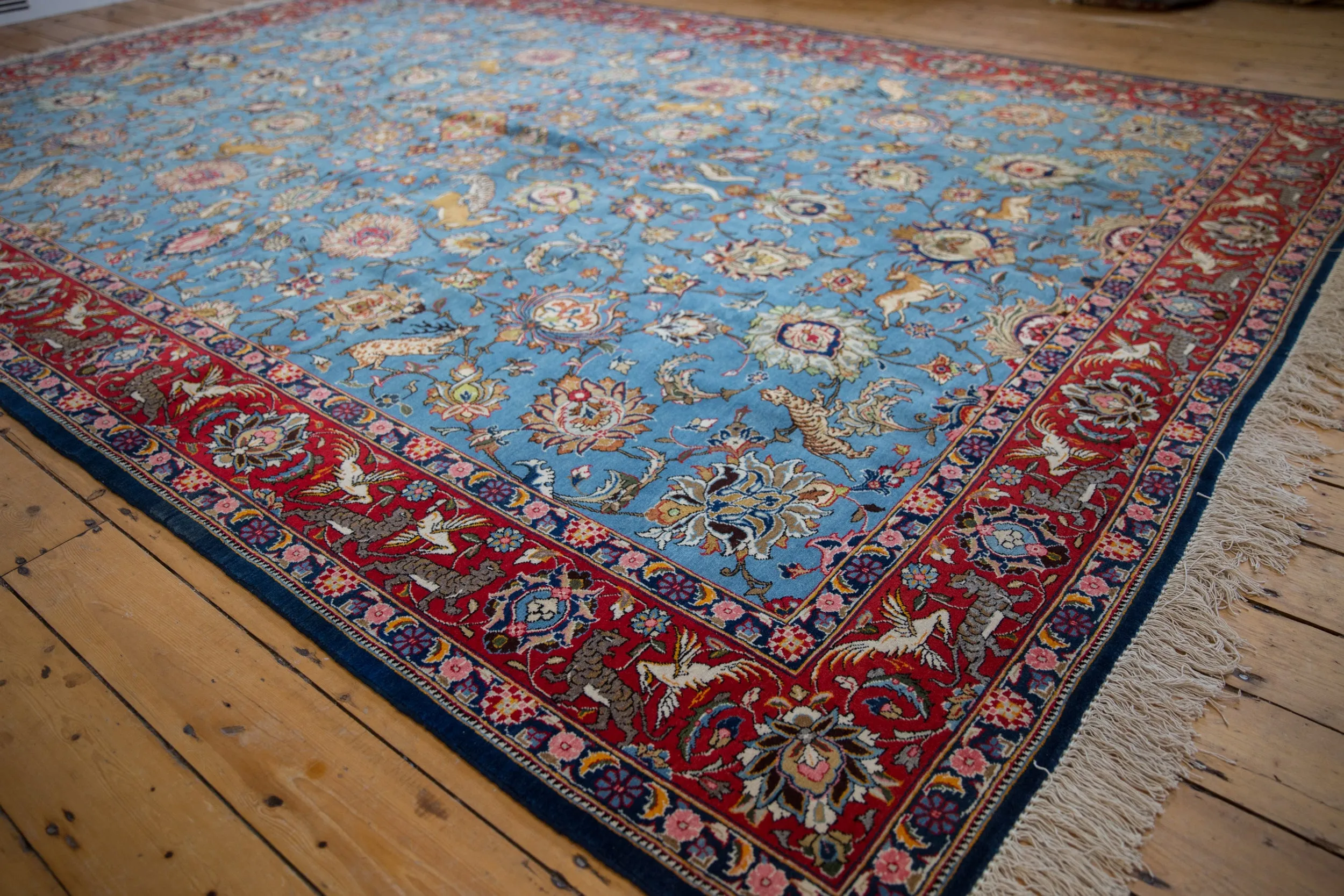 8.5x13 Vintage Qom Carpet