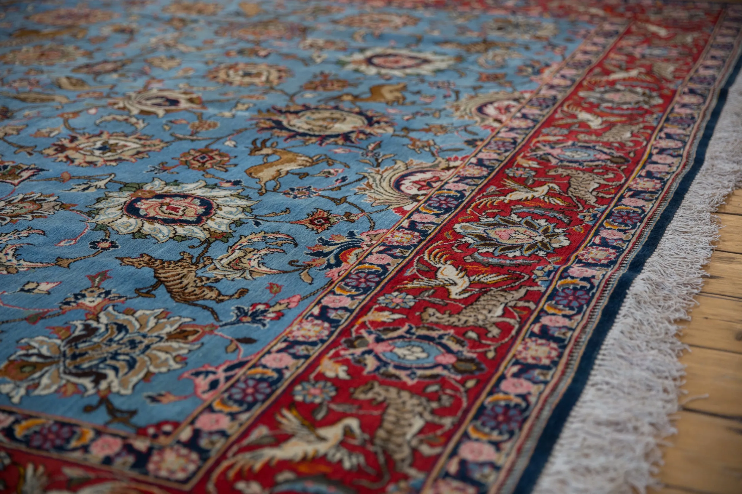 8.5x13 Vintage Qom Carpet