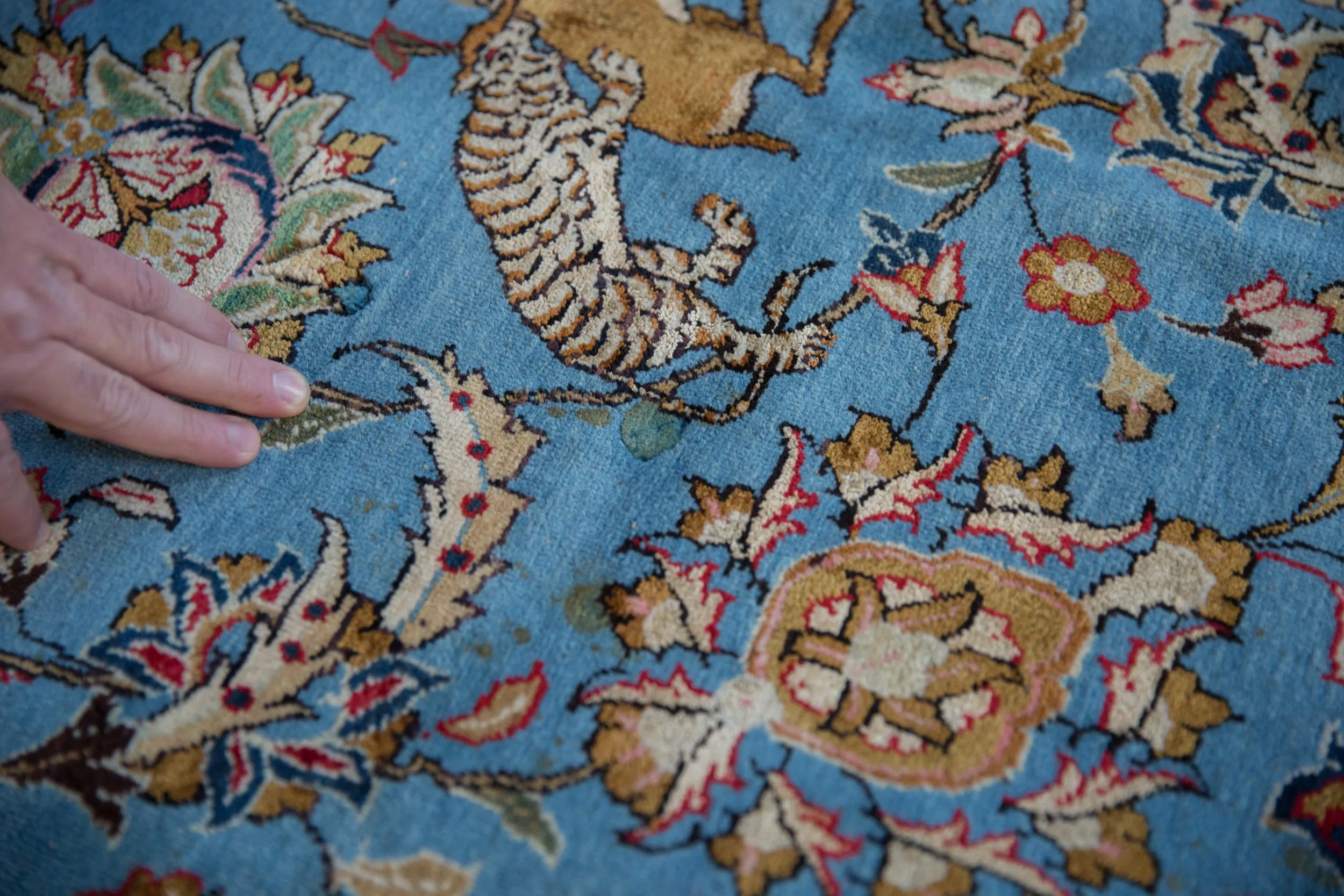 8.5x13 Vintage Qom Carpet