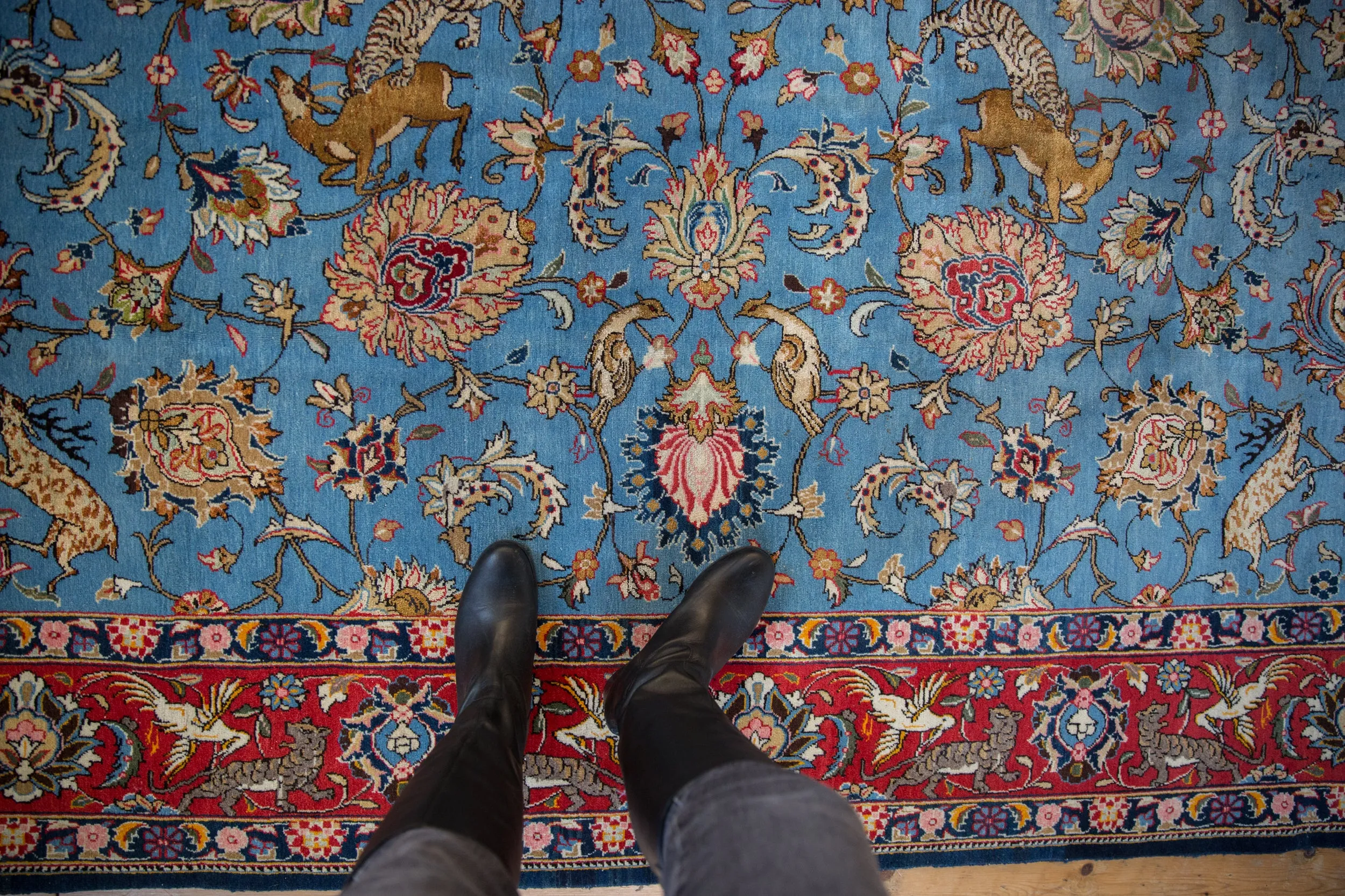8.5x13 Vintage Qom Carpet