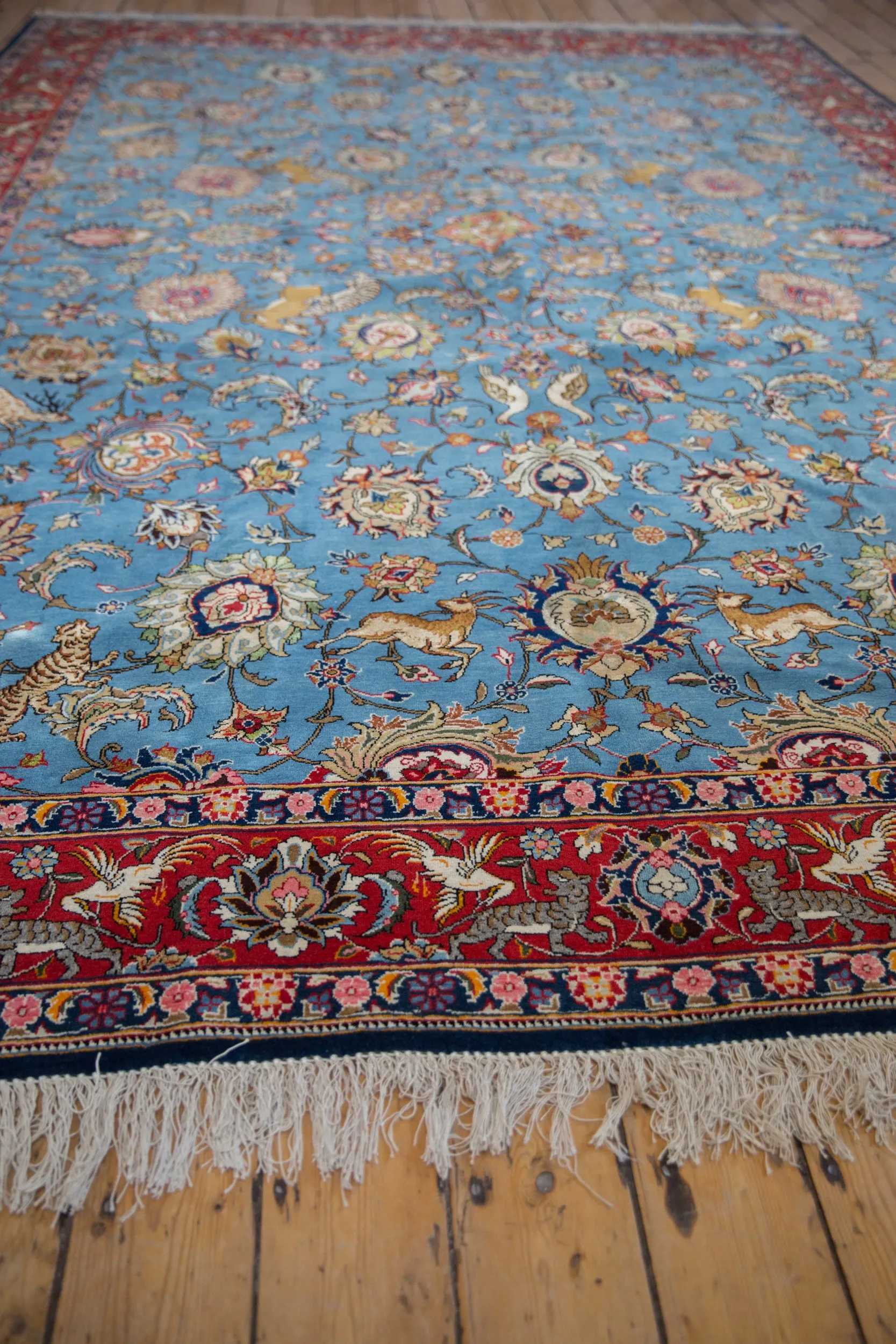 8.5x13 Vintage Qom Carpet