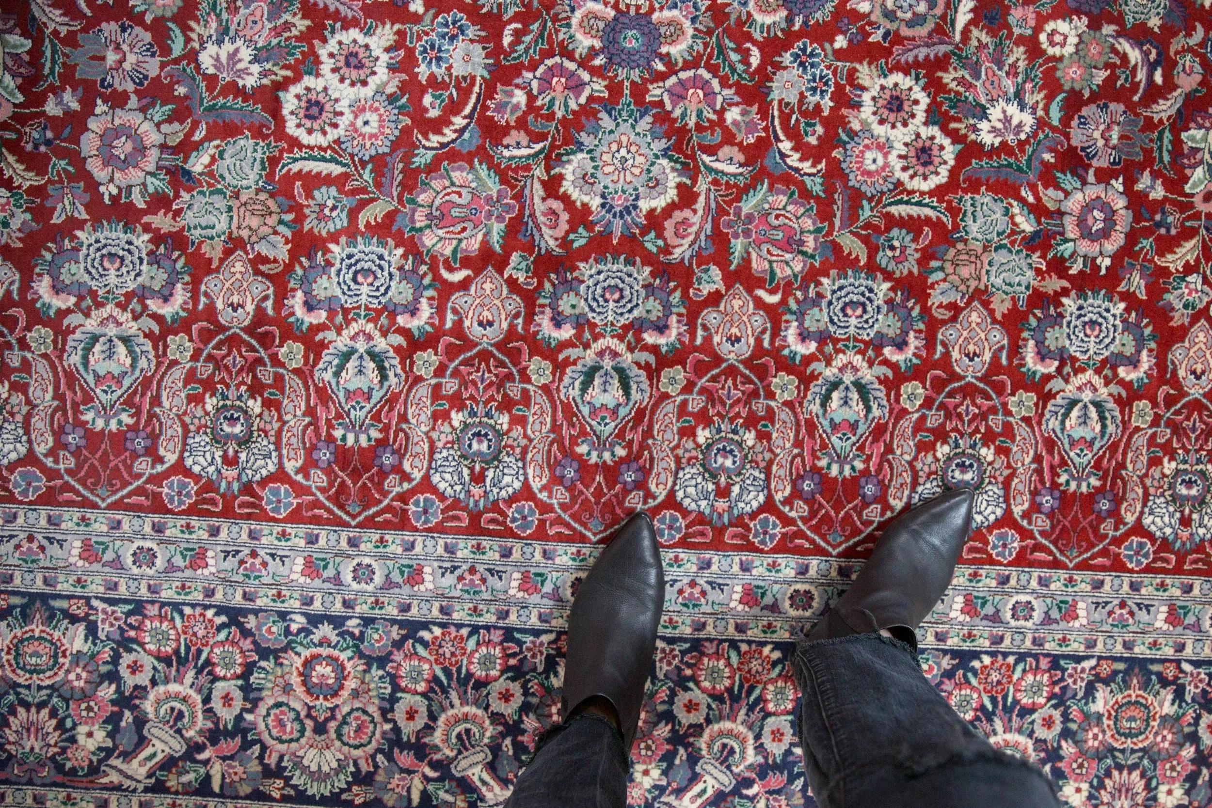 8x10 Vintage Pakistani Kashan Design Carpet