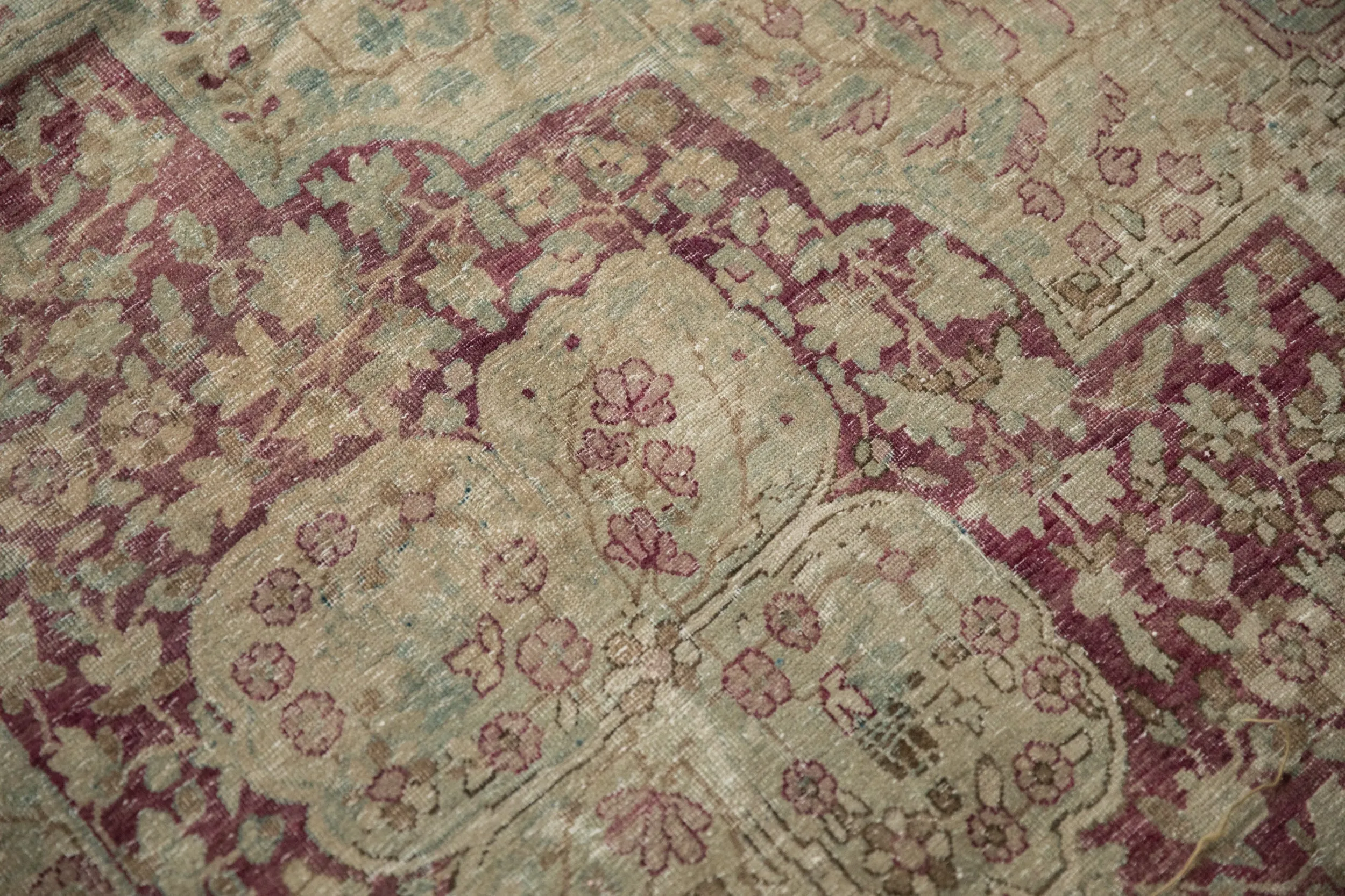 9.5x13 Antique Distressed Kerman Carpet