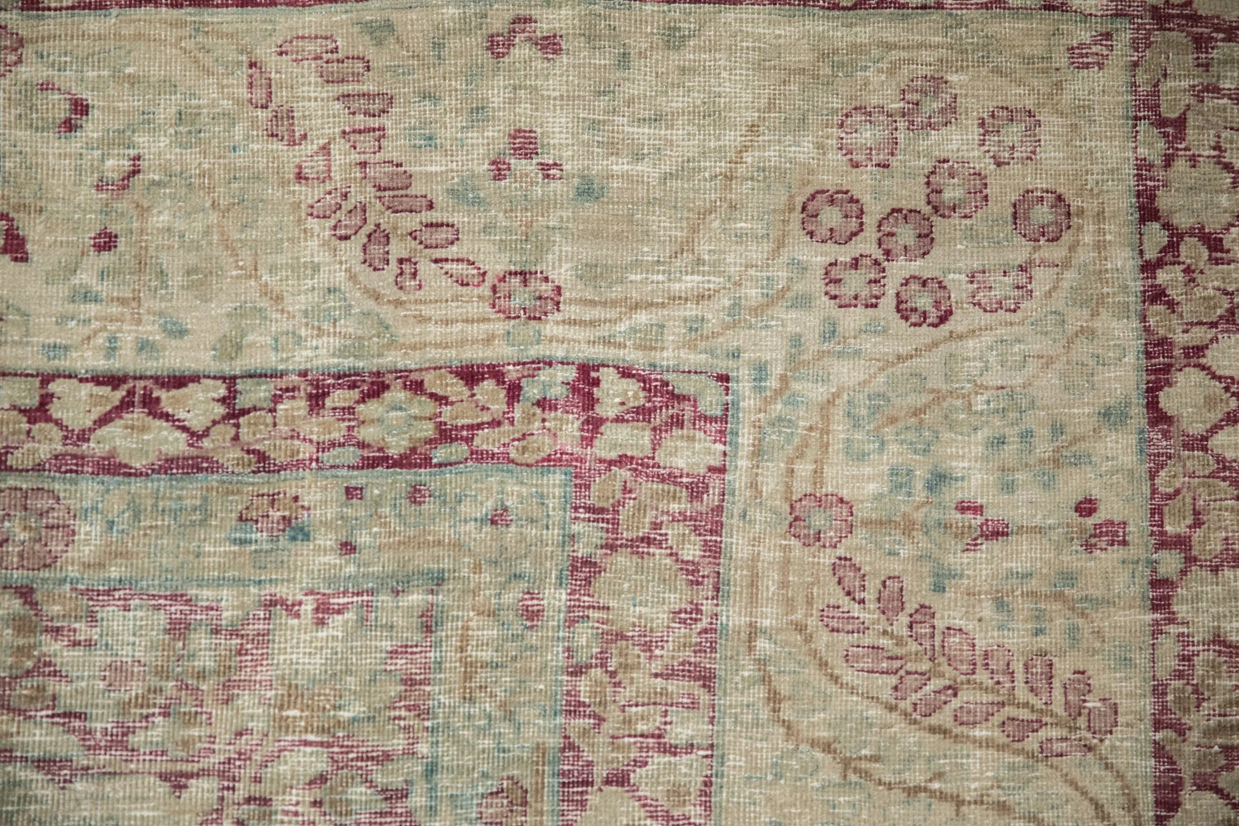 9.5x13 Antique Distressed Kerman Carpet