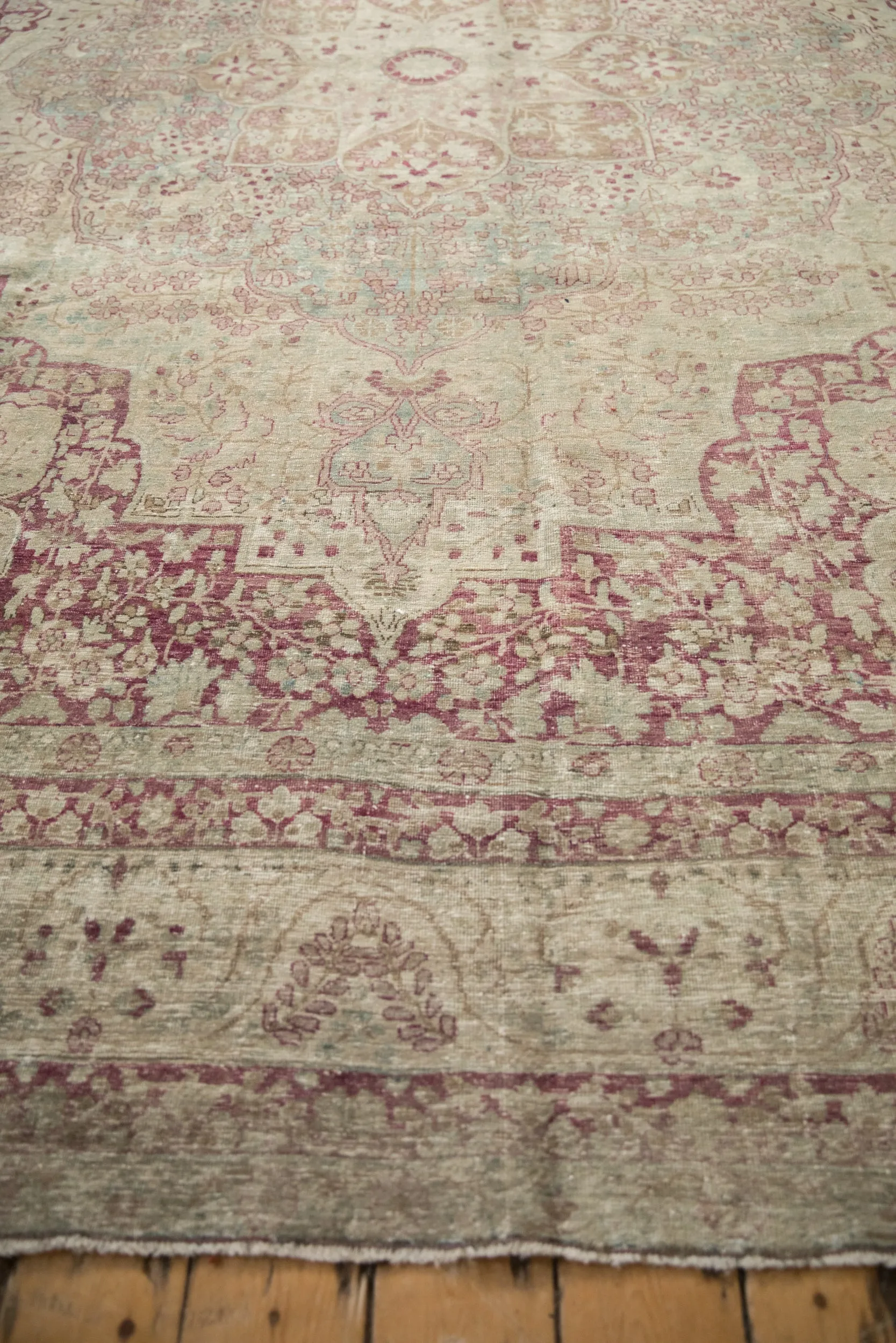 9.5x13 Antique Distressed Kerman Carpet