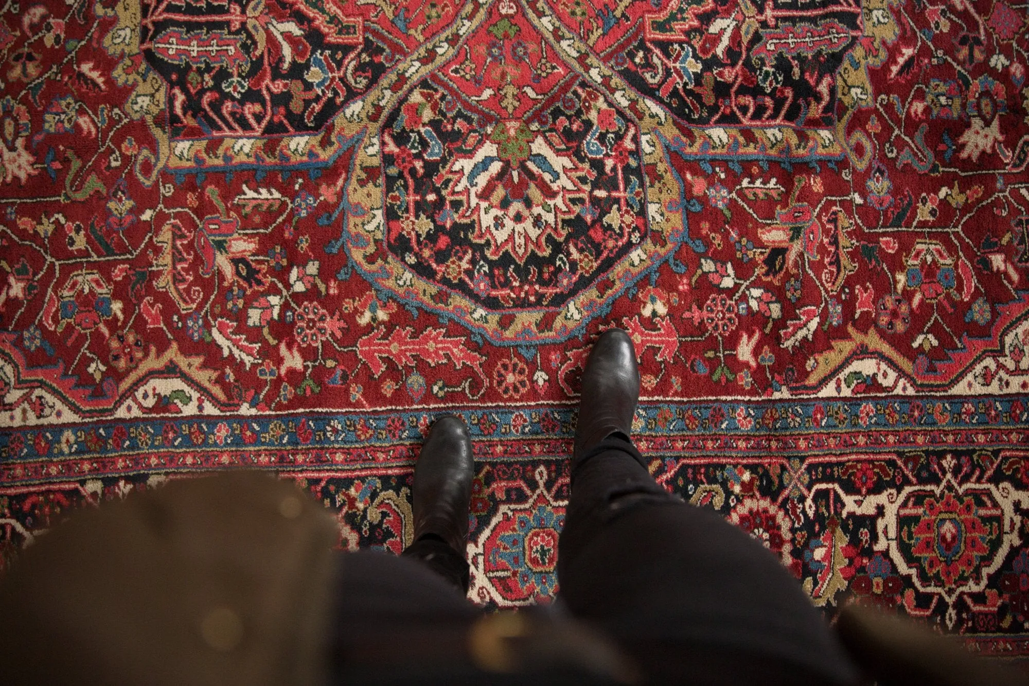 9.5x13 Vintage Ahar Carpet
