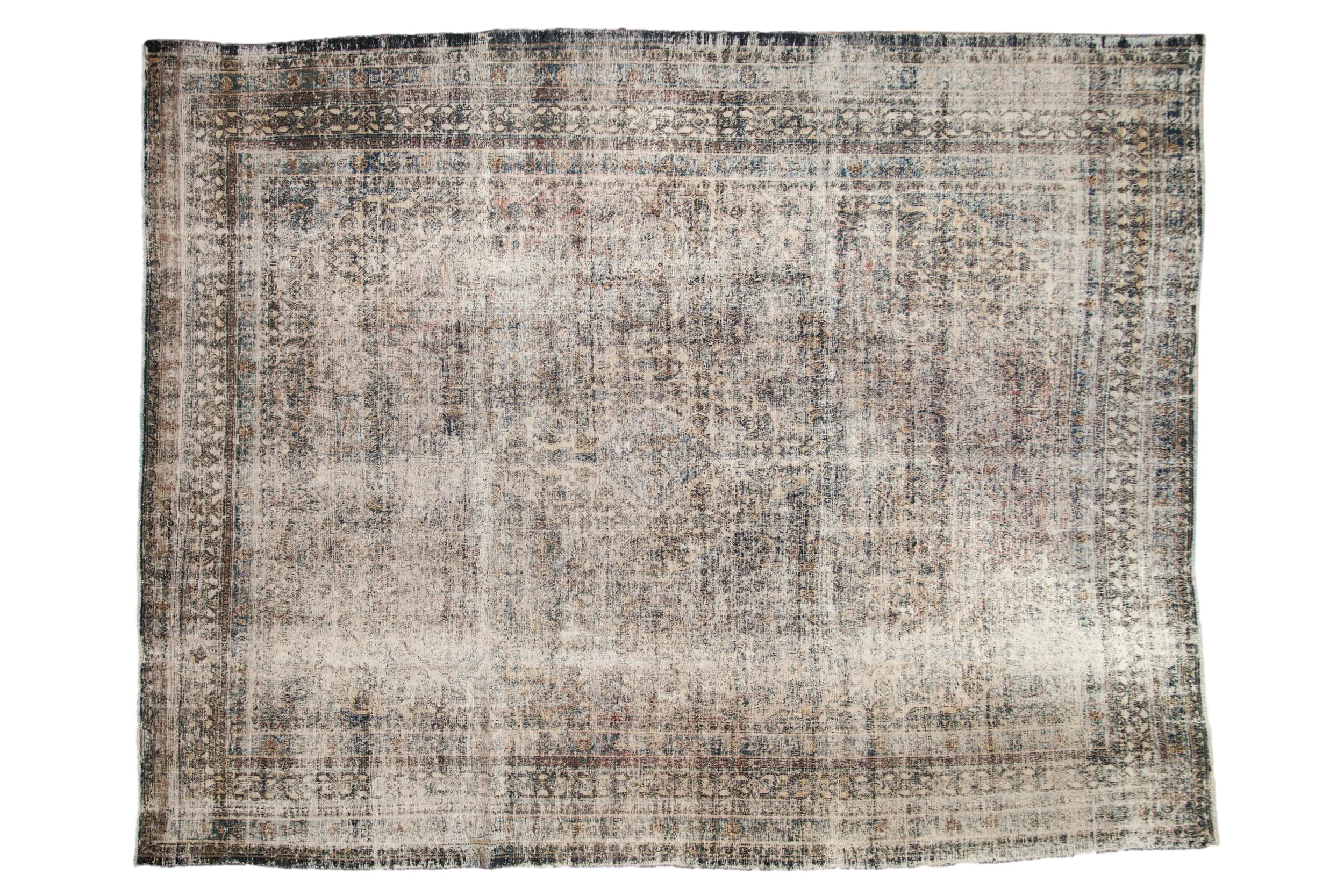 9x11.5 Vintage Distressed Bibikabad Carpet