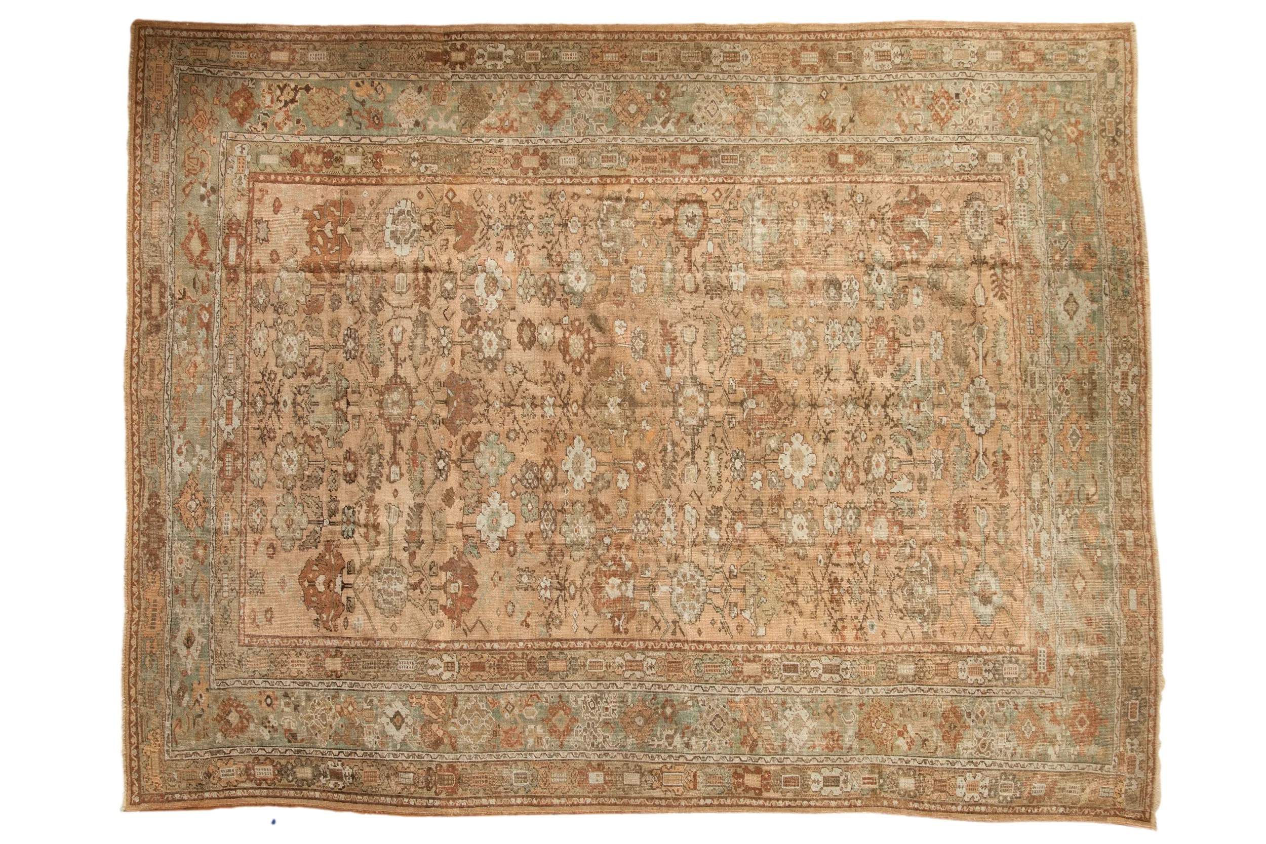 9x11.5 Vintage Distressed Ghiordes Carpet