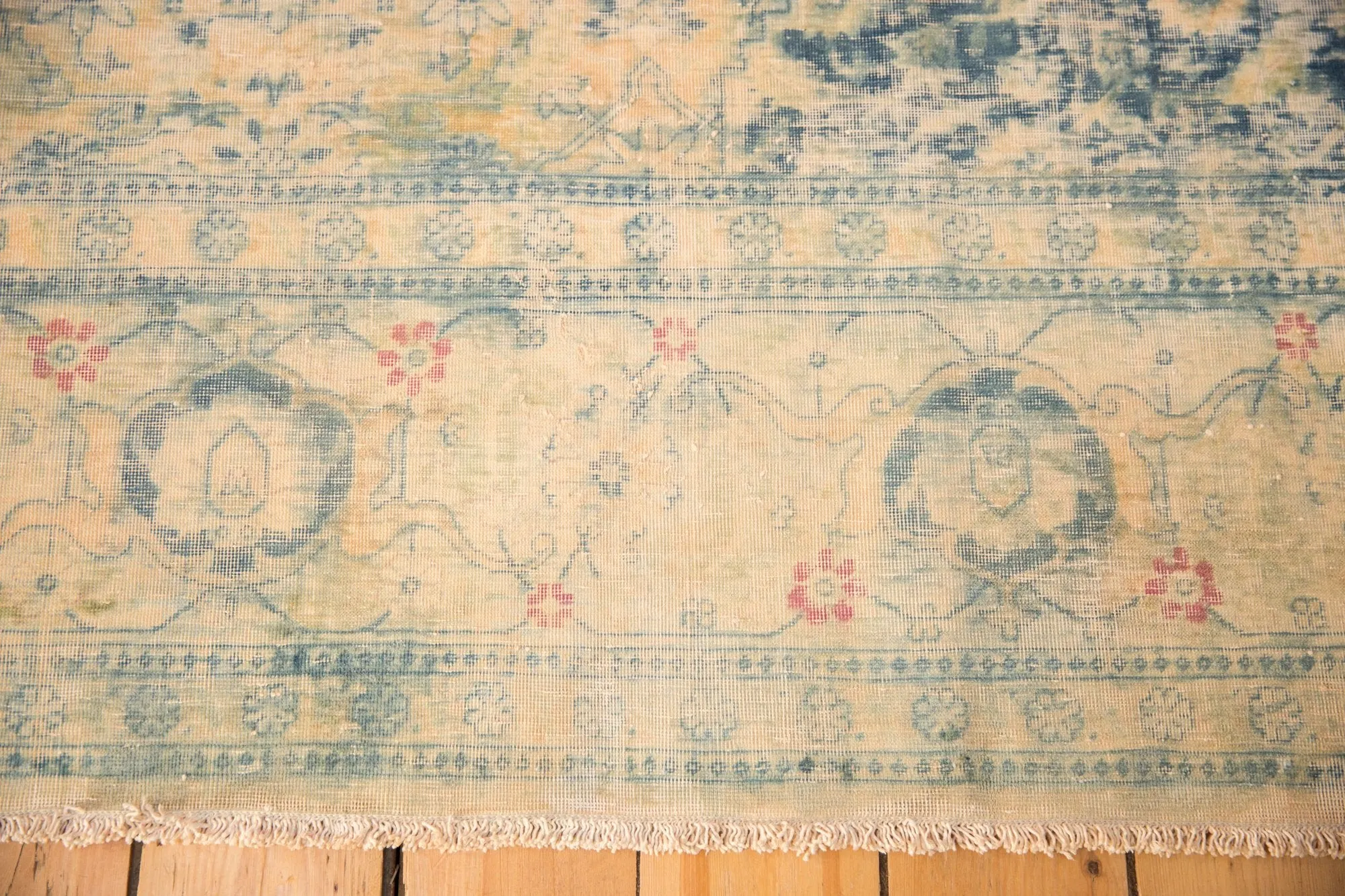 9x14.5 Vintage Distressed Bulgarian Herati Design Carpet