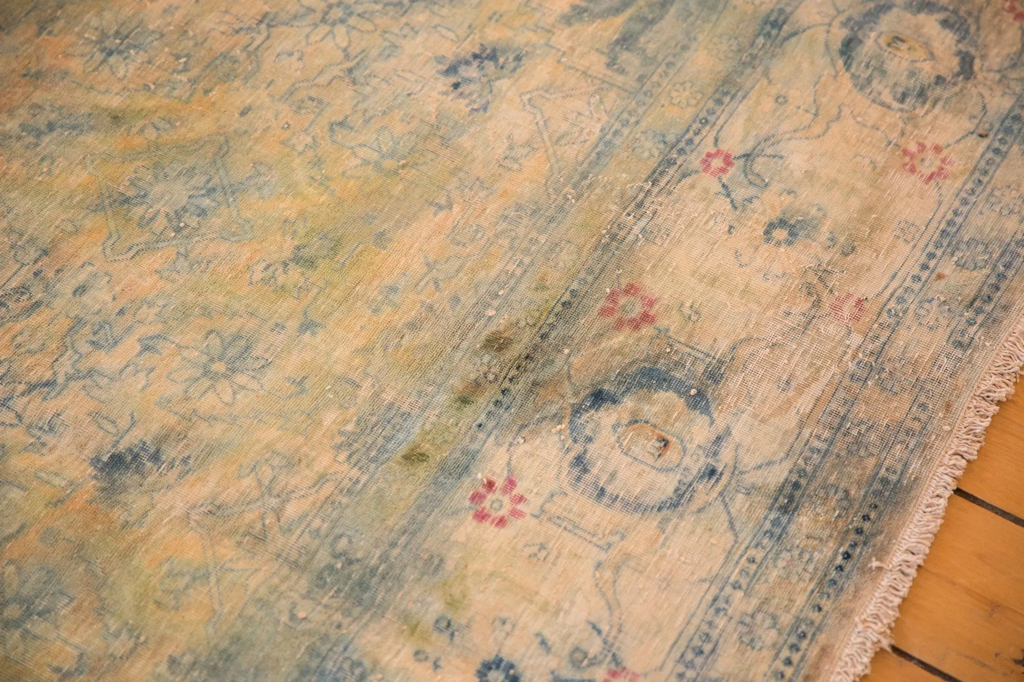 9x14.5 Vintage Distressed Bulgarian Herati Design Carpet