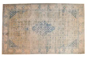 9x14.5 Vintage Distressed Bulgarian Herati Design Carpet
