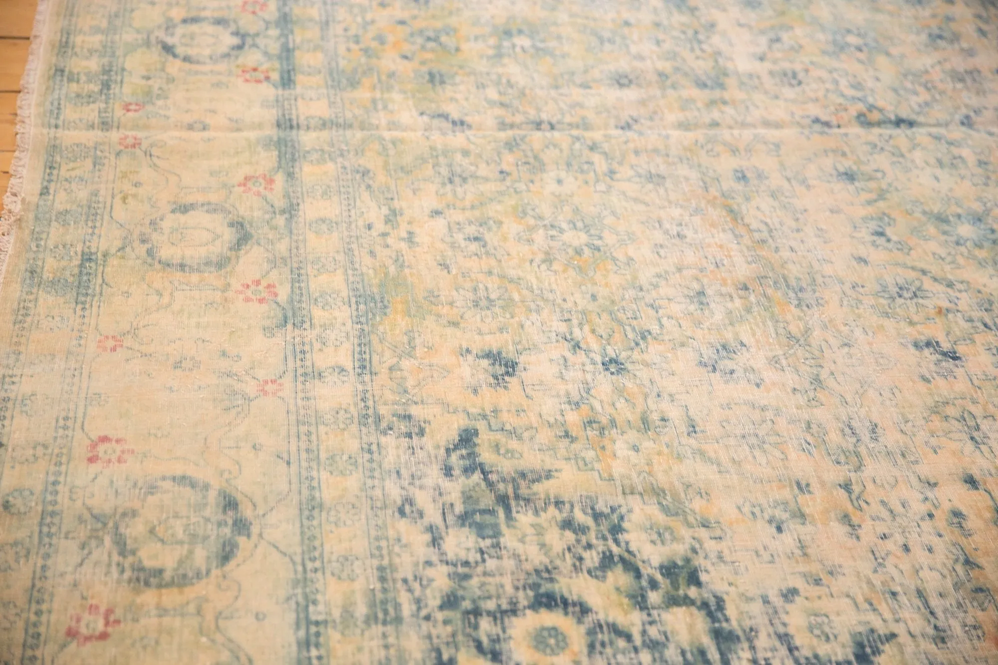 9x14.5 Vintage Distressed Bulgarian Herati Design Carpet