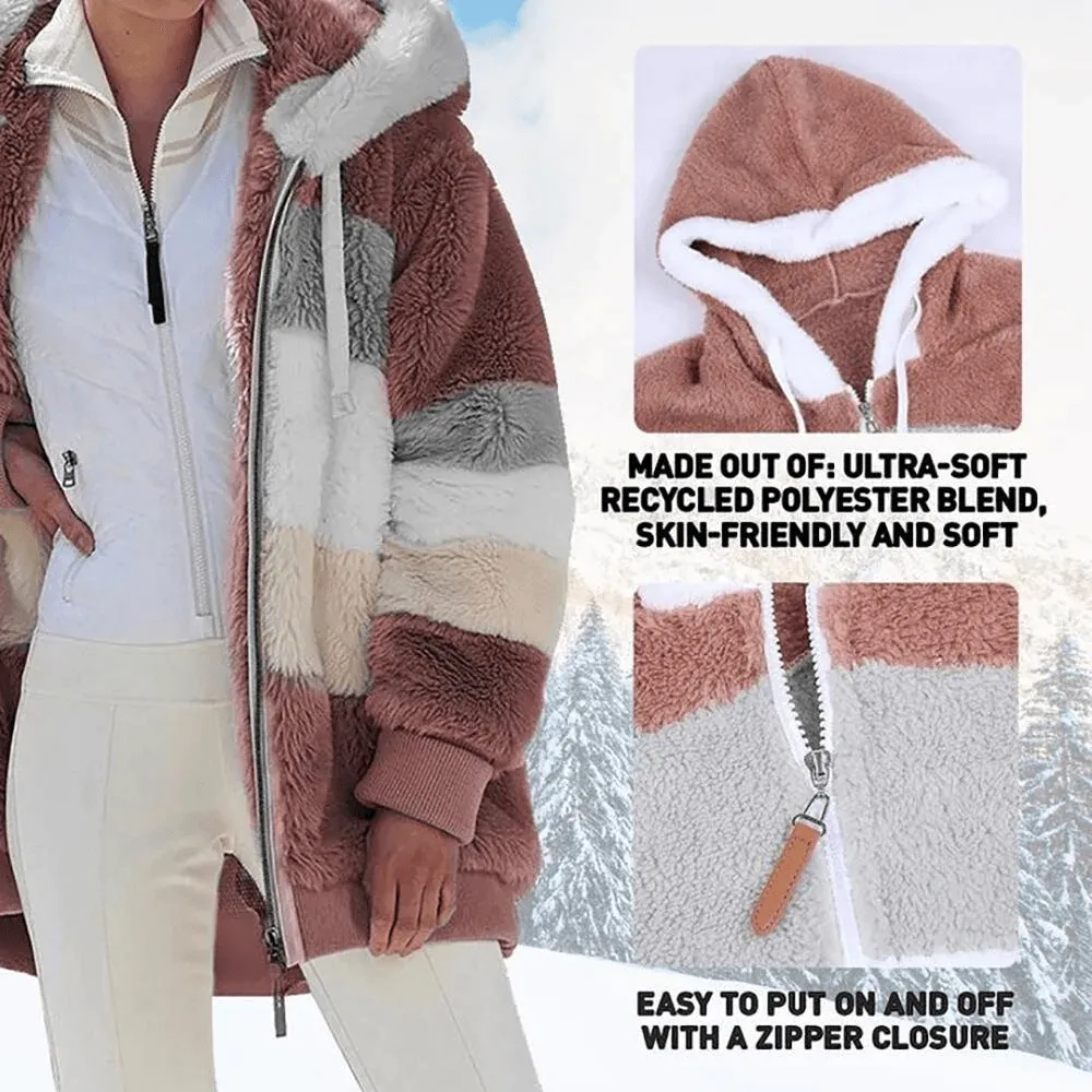 ACEWONDERS™ Women's Contrasting Lamb Wool Padded Coat