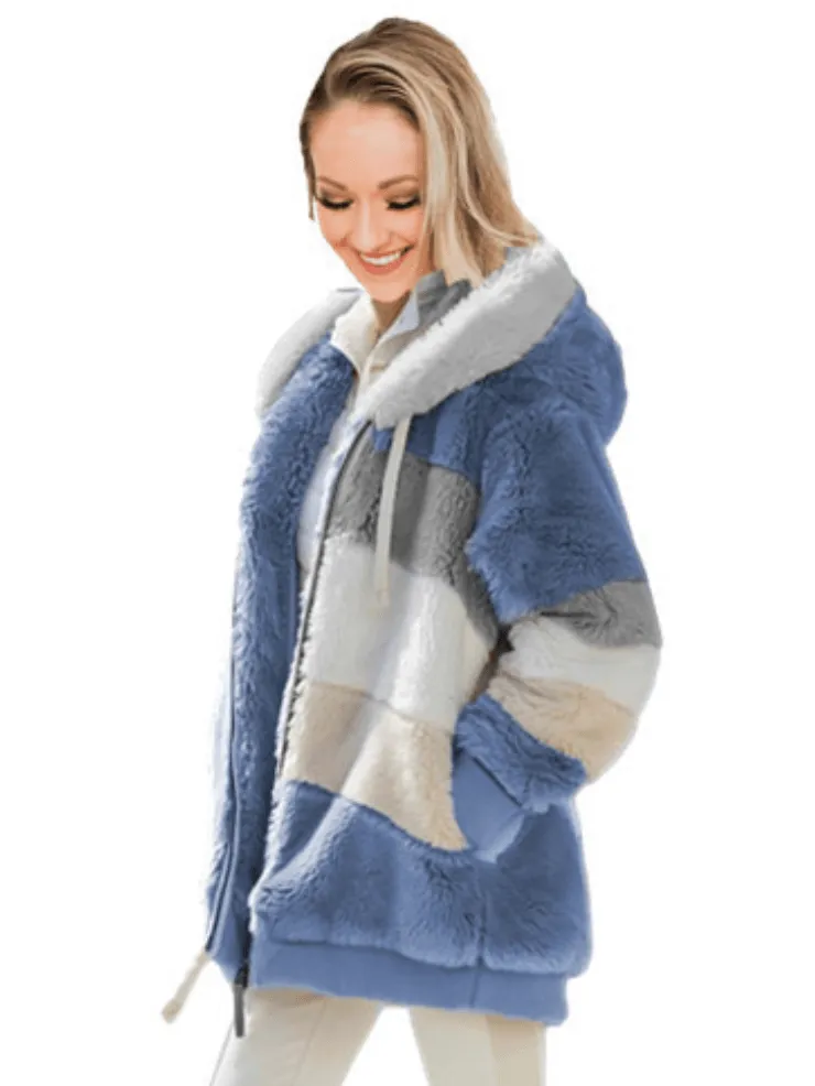 ACEWONDERS™ Women's Contrasting Lamb Wool Padded Coat