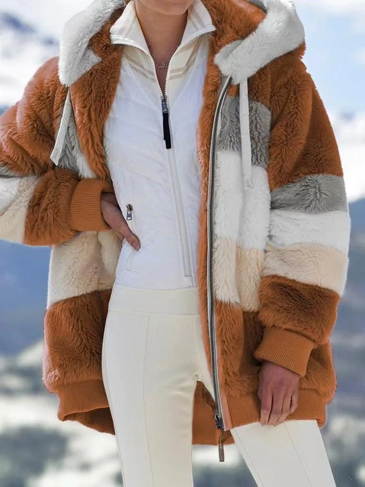 ACEWONDERS™ Women's Contrasting Lamb Wool Padded Coat