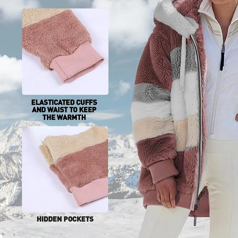 ACEWONDERS™ Women's Contrasting Lamb Wool Padded Coat
