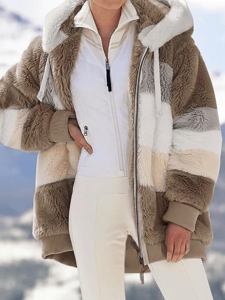 ACEWONDERS™ Women's Contrasting Lamb Wool Padded Coat