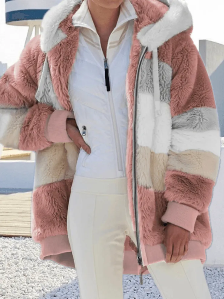 ACEWONDERS™ Women's Contrasting Lamb Wool Padded Coat