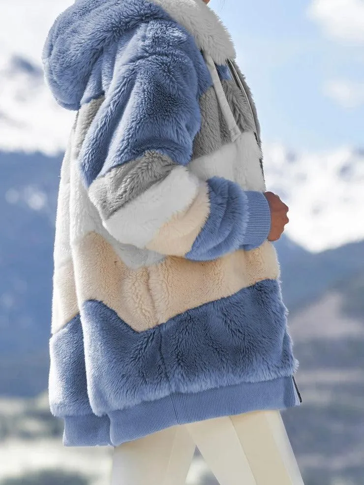 ACEWONDERS™ Women's Contrasting Lamb Wool Padded Coat