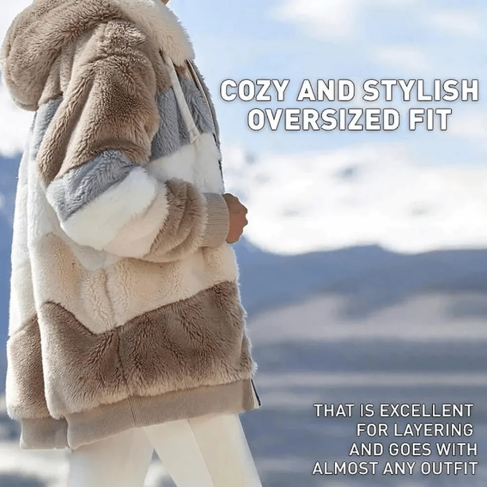 ACEWONDERS™ Women's Contrasting Lamb Wool Padded Coat