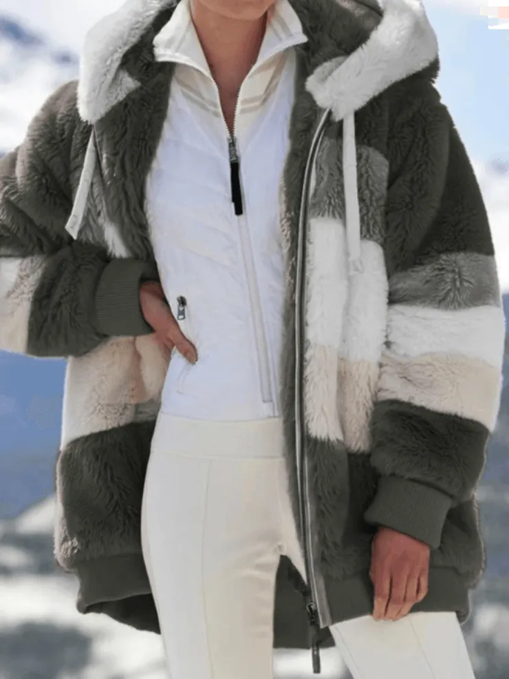 ACEWONDERS™ Women's Contrasting Lamb Wool Padded Coat