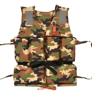 Adult & Children Camo Life Jackets with Whistle