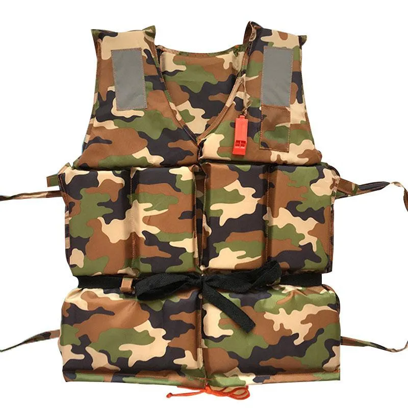 Adult & Children Camo Life Jackets with Whistle