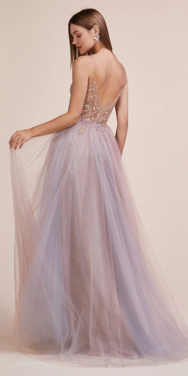Andrea & Leo A0672 Dress Ophelia V-Neck Embellished A-Line Gown