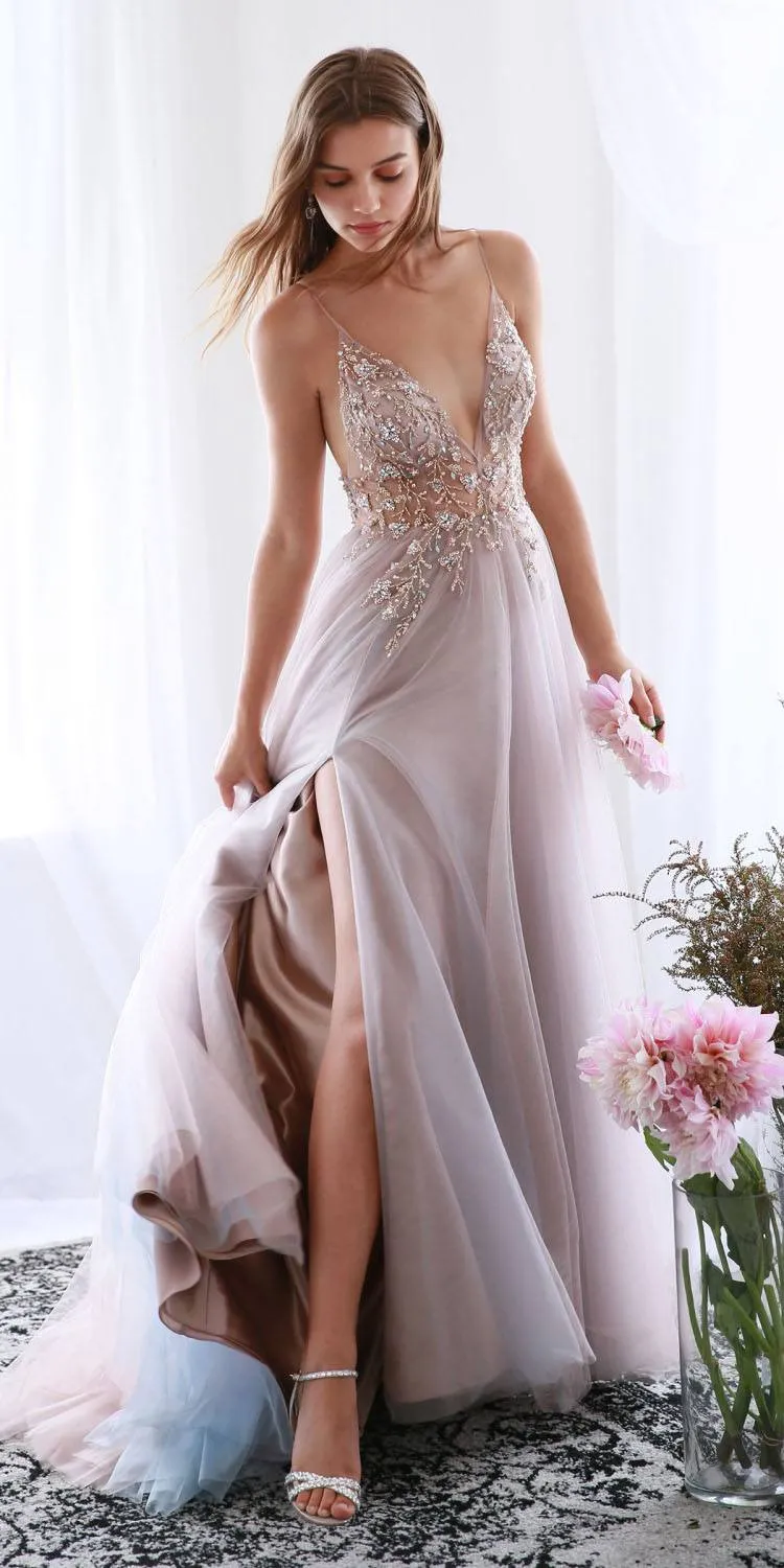 Andrea & Leo A0672 Dress Ophelia V-Neck Embellished A-Line Gown