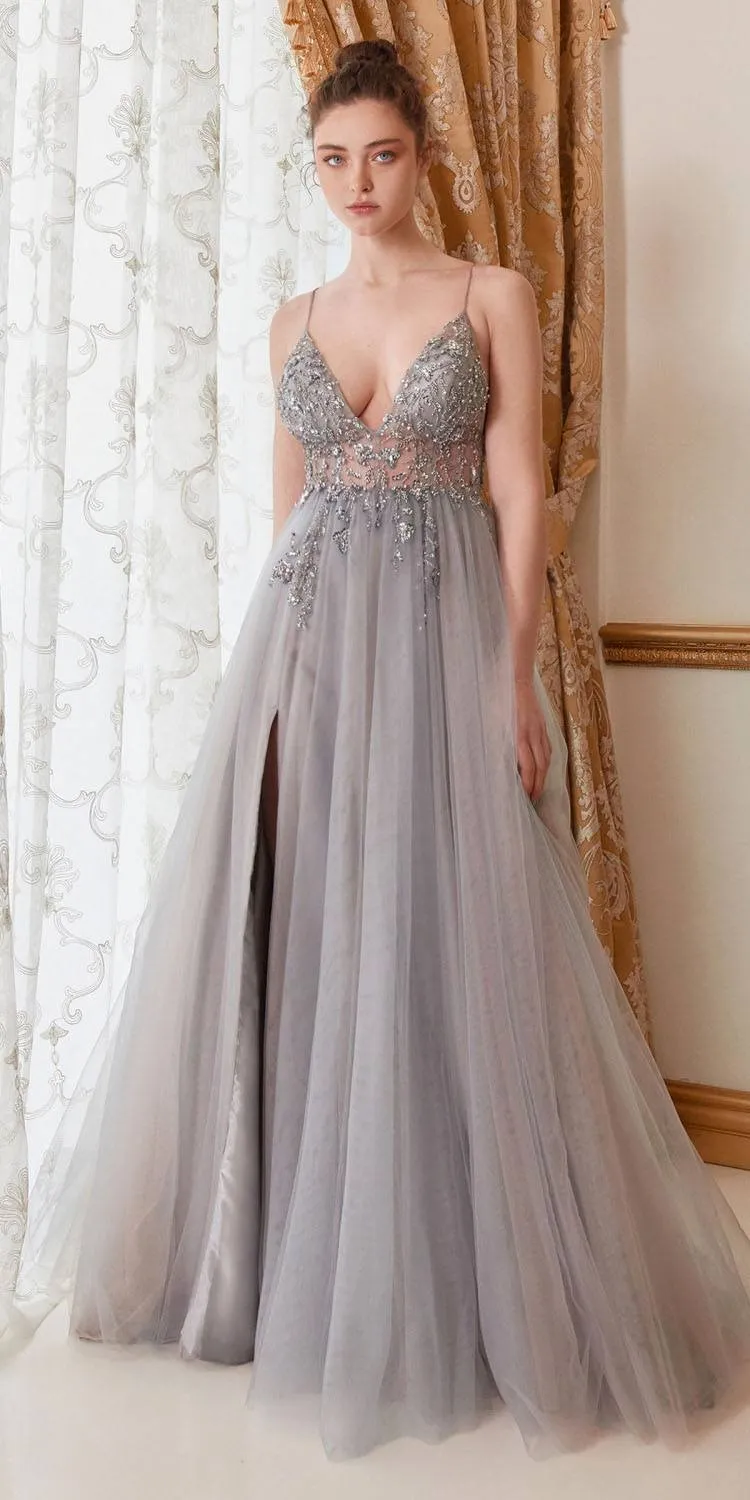 Andrea & Leo A0672 Dress Ophelia V-Neck Embellished A-Line Gown
