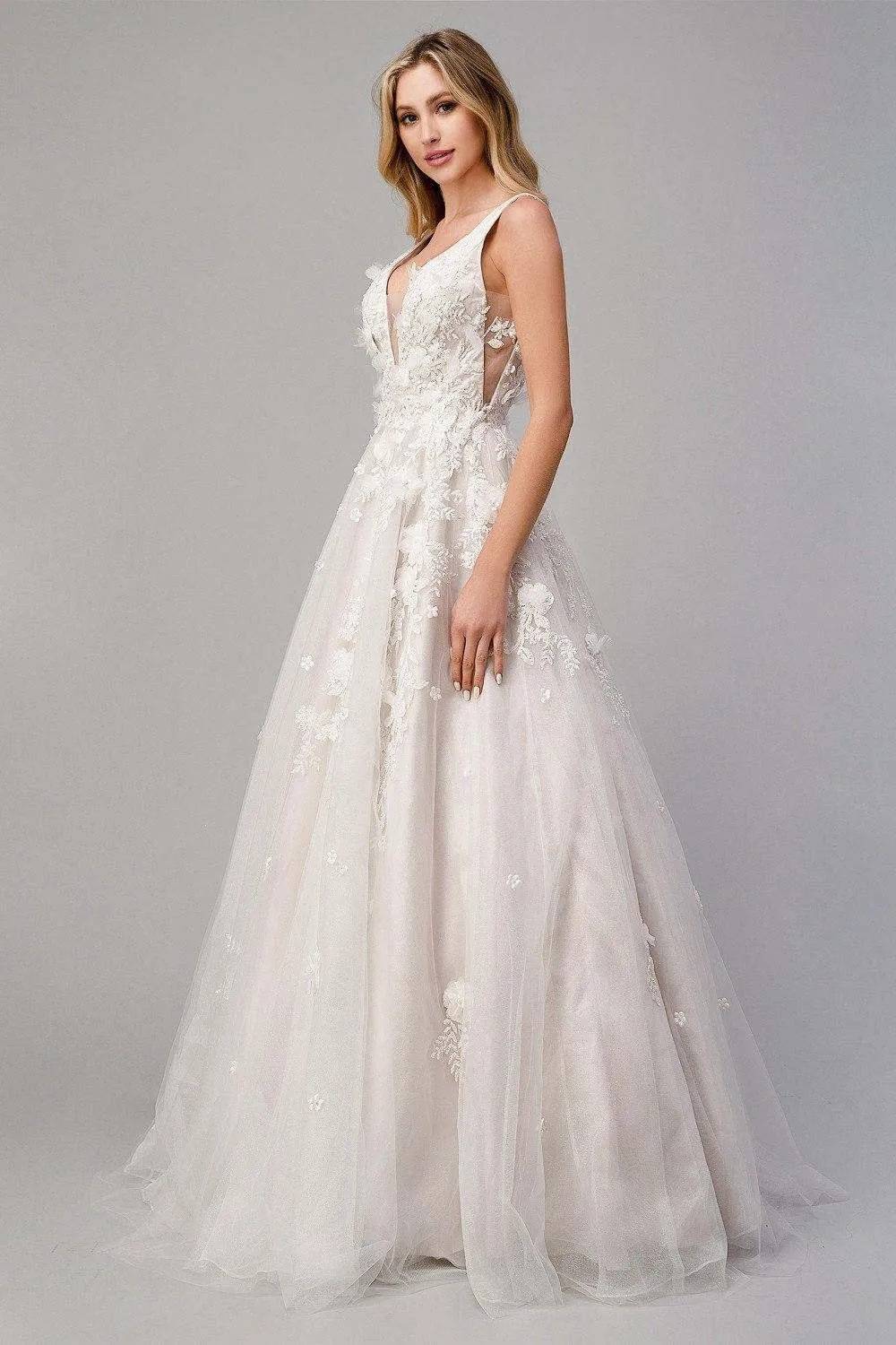 Andrea & Leo A1028W Gardenia A-Line Wedding Gown