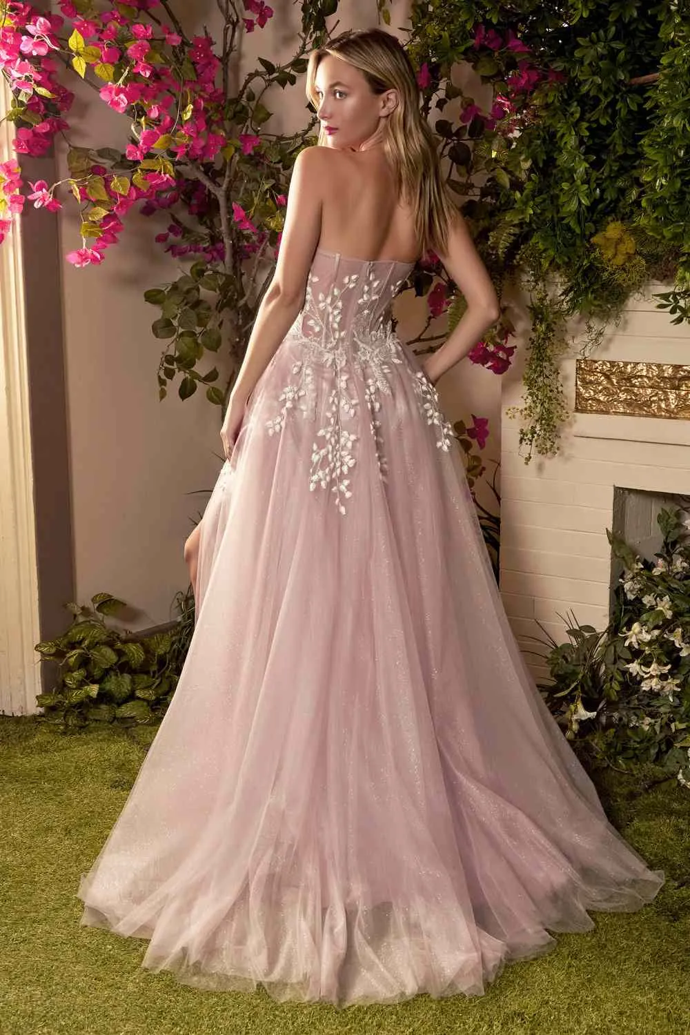 Andrea & Leo A1029 Angelonia Diamond Glitter Corset Gown