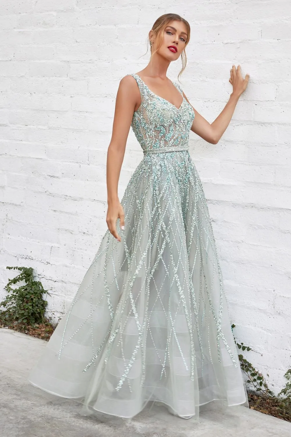 Andrea & Leo A1091 Gemma Jewel Beaded Ball Gown