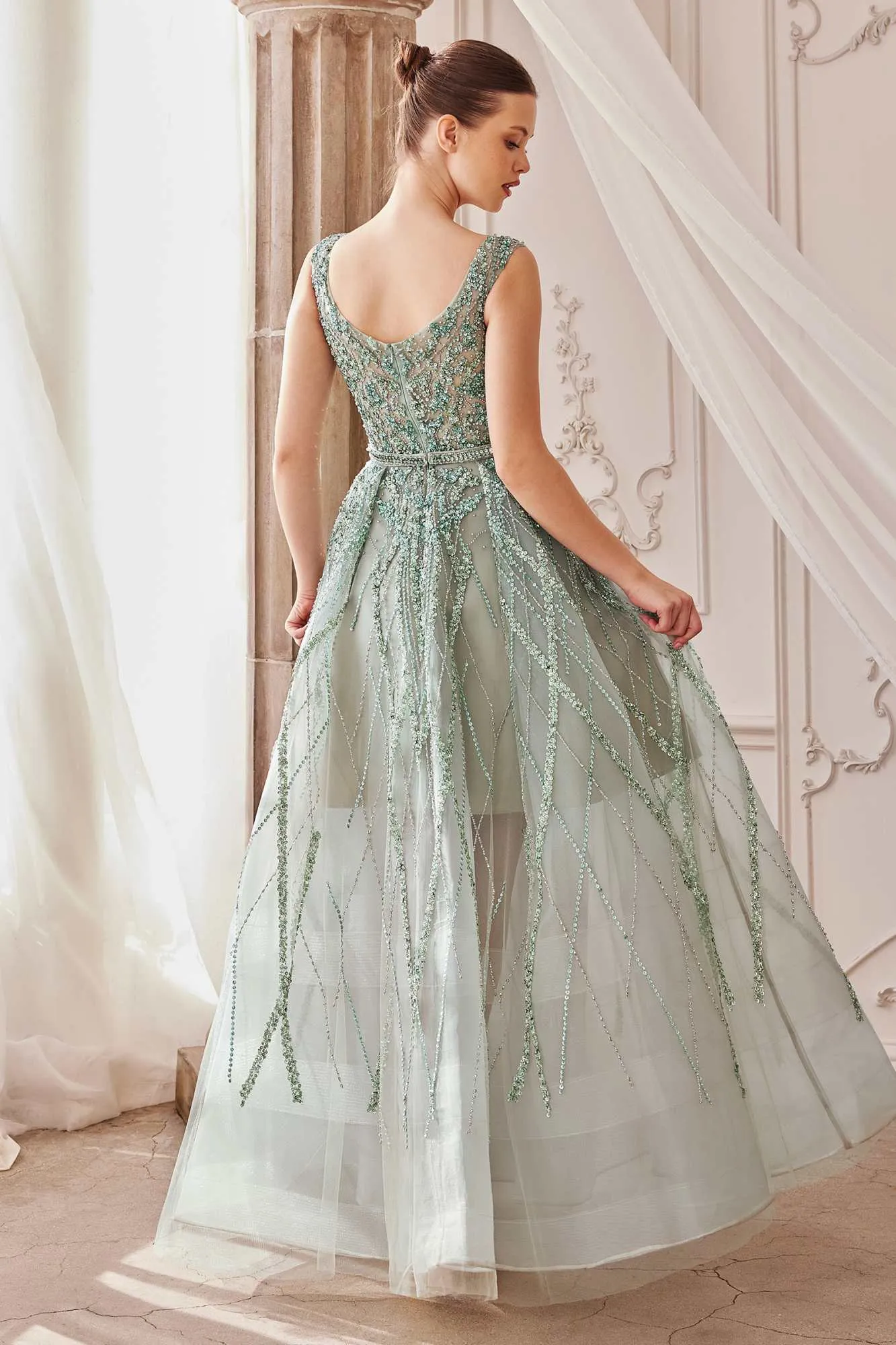 Andrea & Leo A1091 Gemma Jewel Beaded Ball Gown