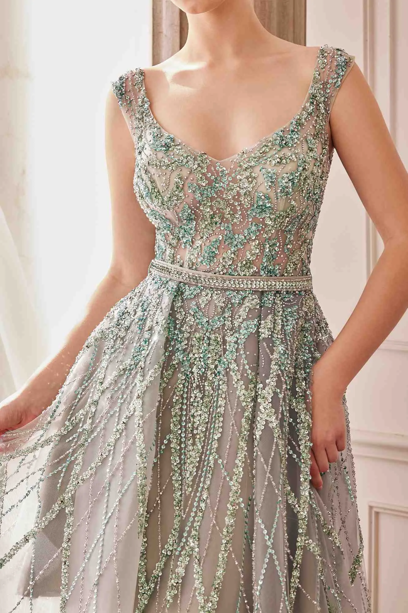 Andrea & Leo A1091 Gemma Jewel Beaded Ball Gown